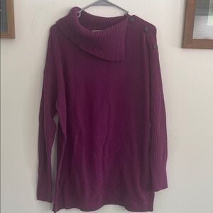 Style & Co. Women's Cowl Neck Sweater in Rich Purple